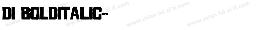 Di BoldItalic字体转换